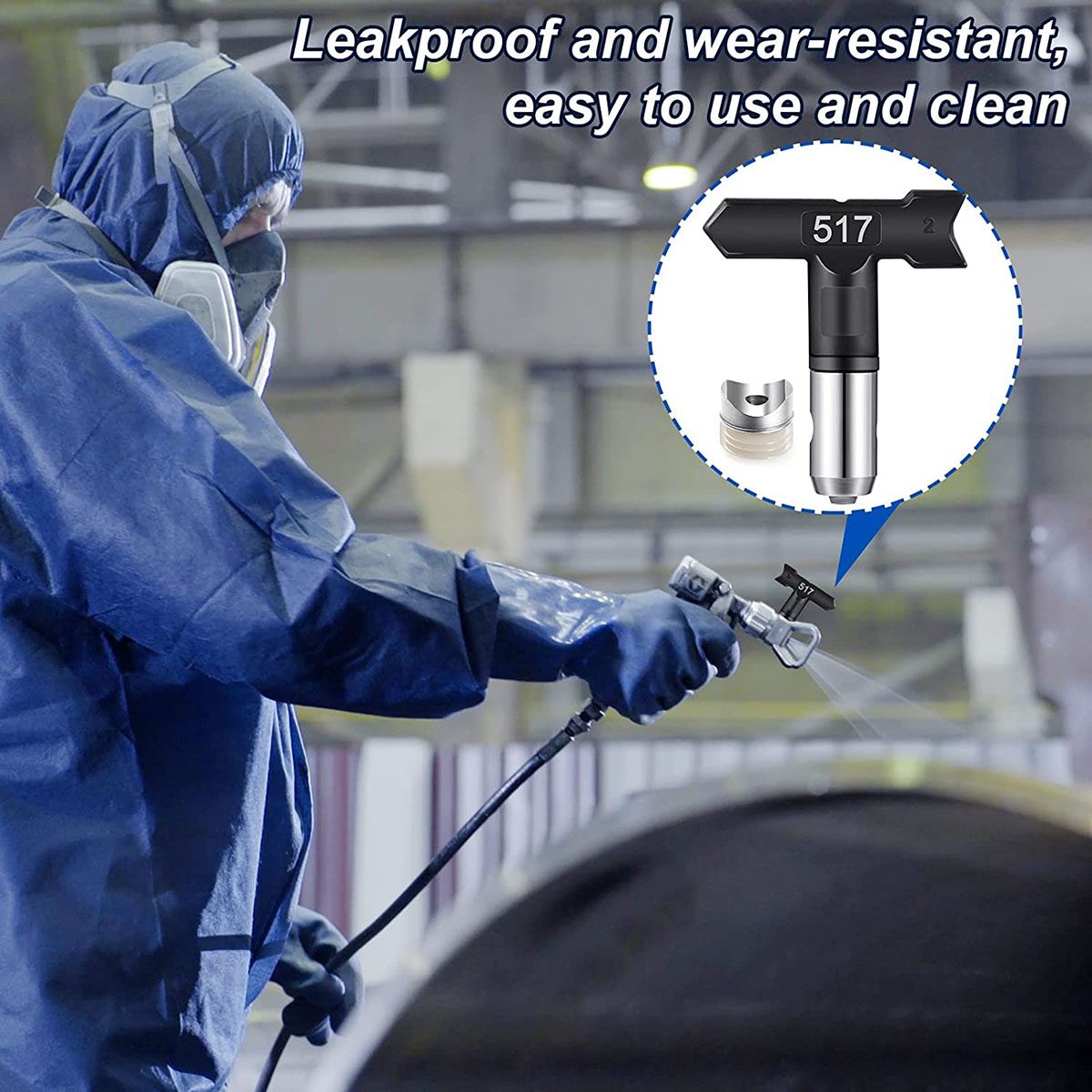 6Pcs Sprayer Tips  Reversible Air-Less Spray Tip Black Air-Less Paint Sprayer Tips Parts 209 211 313 415 517 623