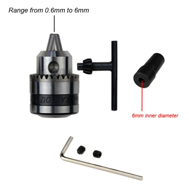 Mini Electric Drill Chuck 0.6-6mm Mount B10 Drill Chucks