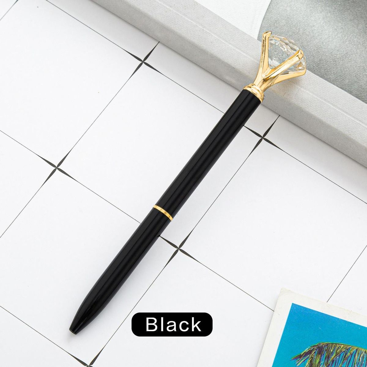 1PC Diamond Ballpoint Pens Black