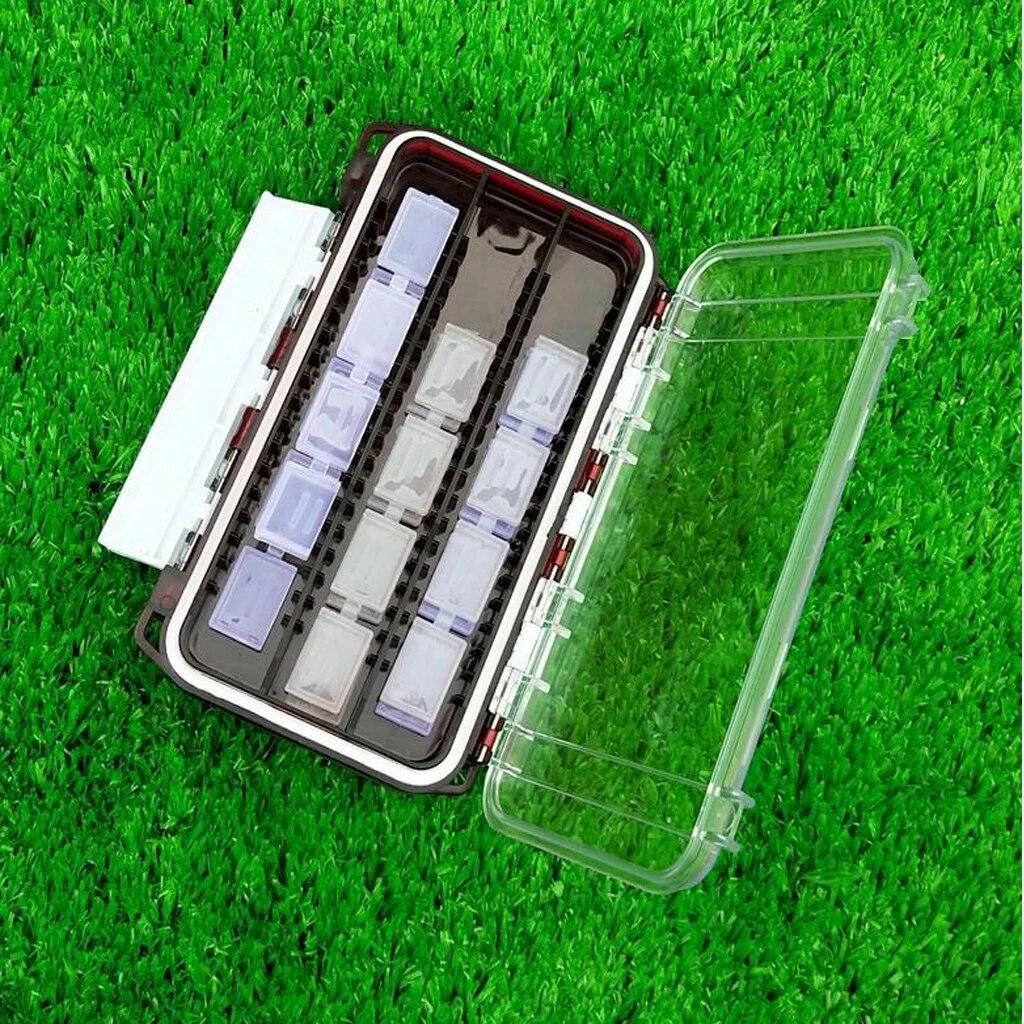Plastic Two-sided Fly Box Multiple Compartments & Foam Fly Fishing Lure Box Red