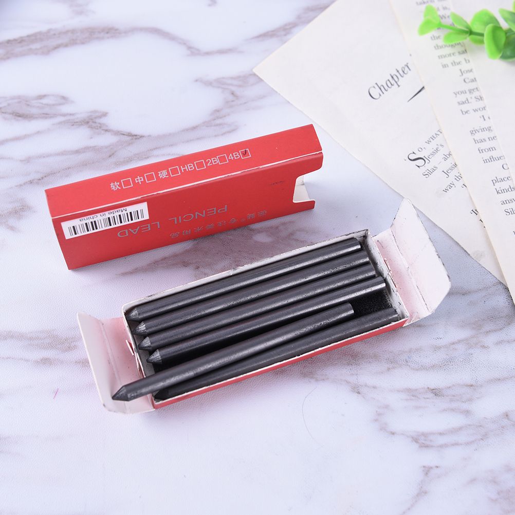 6 Pcs/box 5.6mm Charcoal / Graphite Pencil Lead Sk
