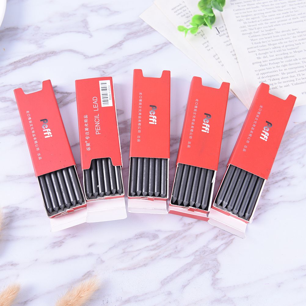 6 Pcs/box 5.6mm Charcoal / Graphite Pencil Lead Sk