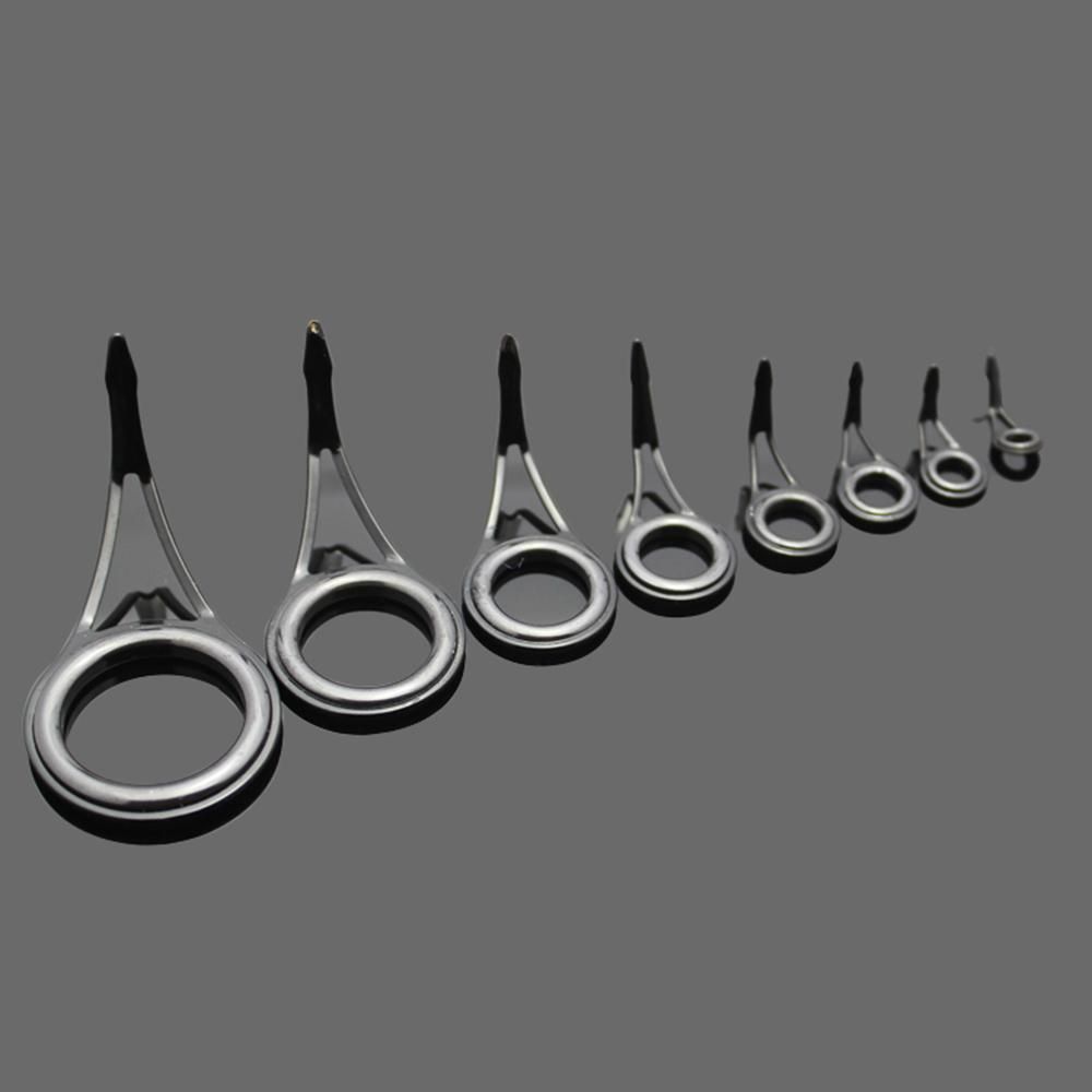 Lixada 75pcs Various Sizes Fishing Rod Guide Tip Fishing Line Spinning Guide Eyes Rings Tip Top Repair Kit Set