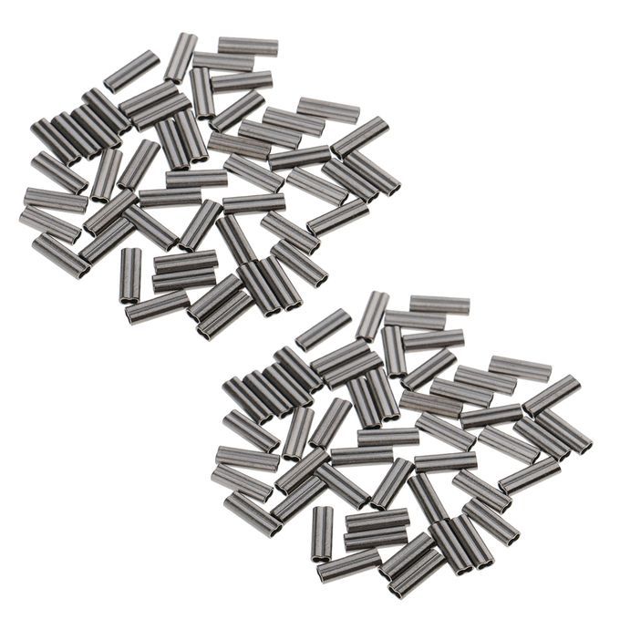 100Pcs Double Barrel Crimping Sleeves Size 10mm Brass Copper