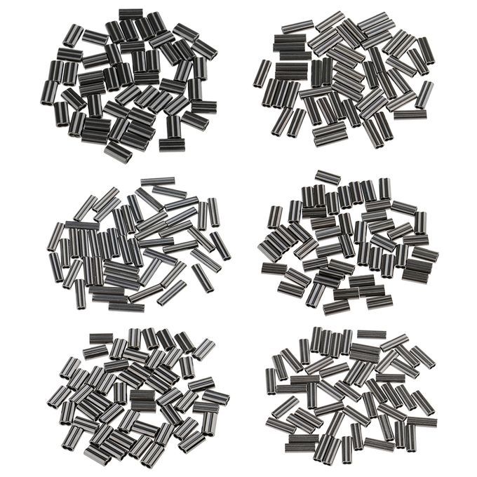 100Pcs Double Barrel Crimping Sleeves Size 10mm Brass Copper