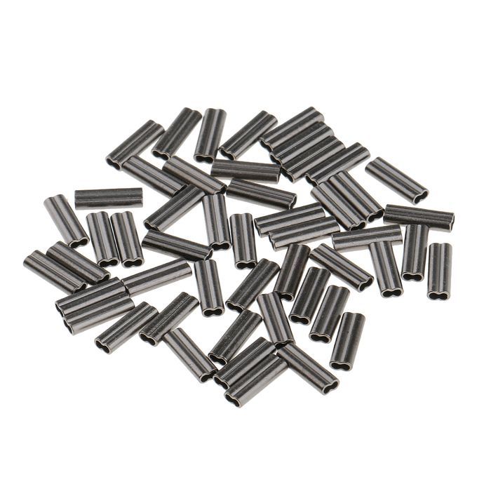 100Pcs Double Barrel Crimping Sleeves Size 10mm Brass Copper