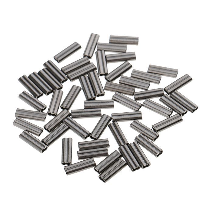 100Pcs Double Barrel Crimping Sleeves Size 10mm Brass Copper