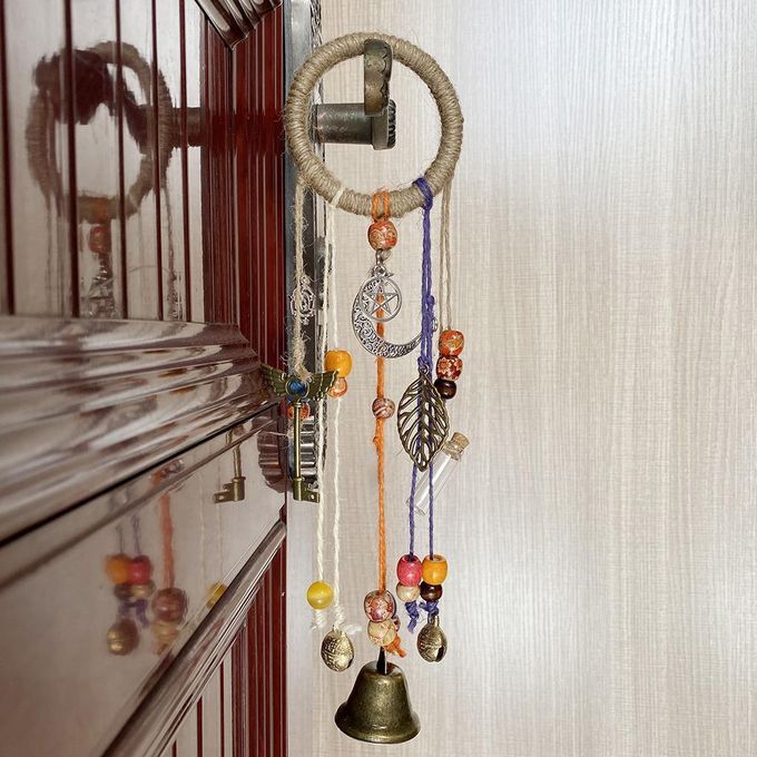 Witch Bell Wind Chime Moon Twine Opal Hook Star For Door Knob Garden