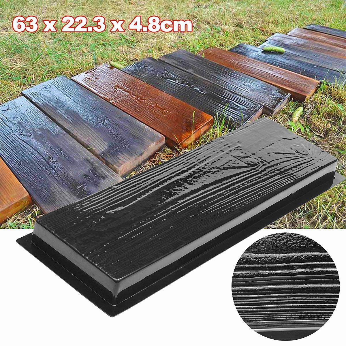 Wood Grain Stepping Mould Wall Mold Cement Bricks Garden Home Decoration