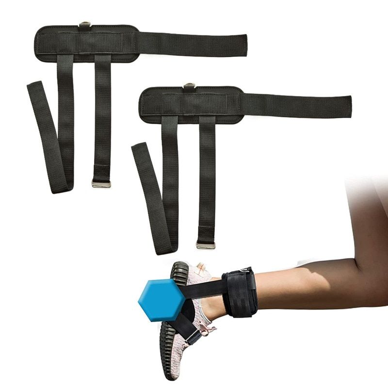 Adjustable Weight Dumbbell Ankle Ss Ankle Weights Cuffs Cable Machine Attachments For Home Gym Booty Glute Leg Workouts Black