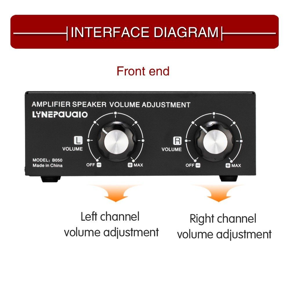 150W 14AWG Desktop Passive Speaker Volume Control Box