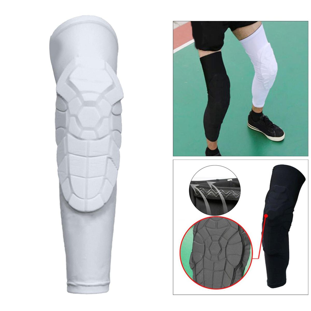 1Pcs Protective Guards For Knee Sports Basketball Running White XL
