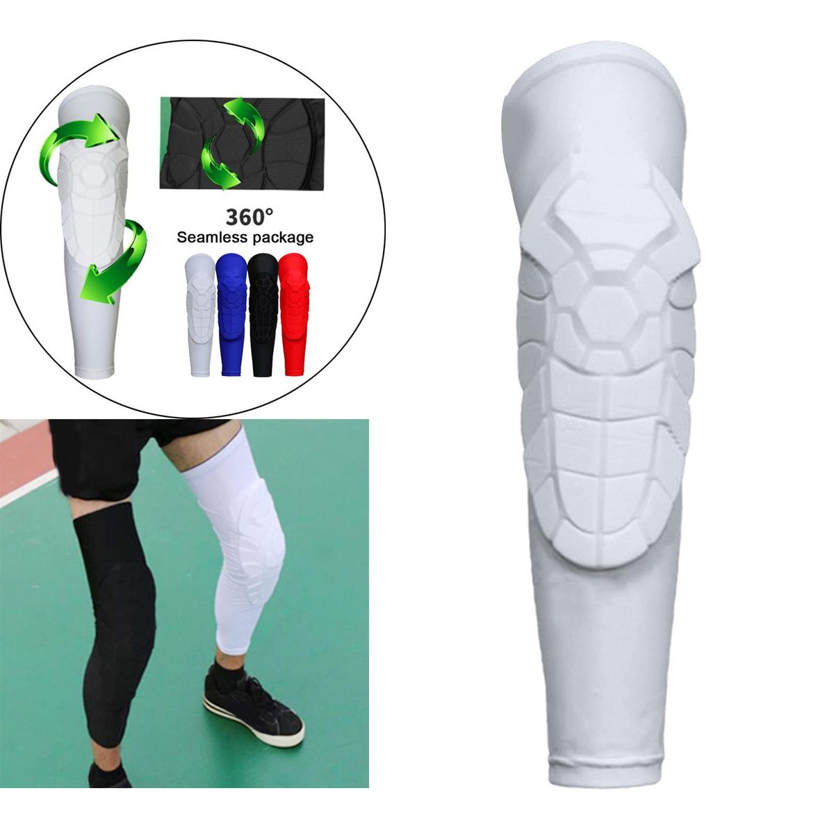 1Pcs Protective Guards For Knee Sports Basketball Running White XL
