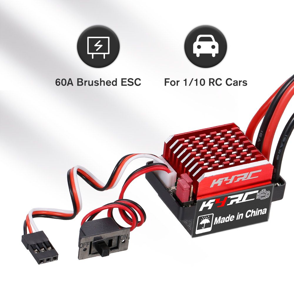 60A ESC RC Car ESC Brushed Electric Speed Controller 6V/2A