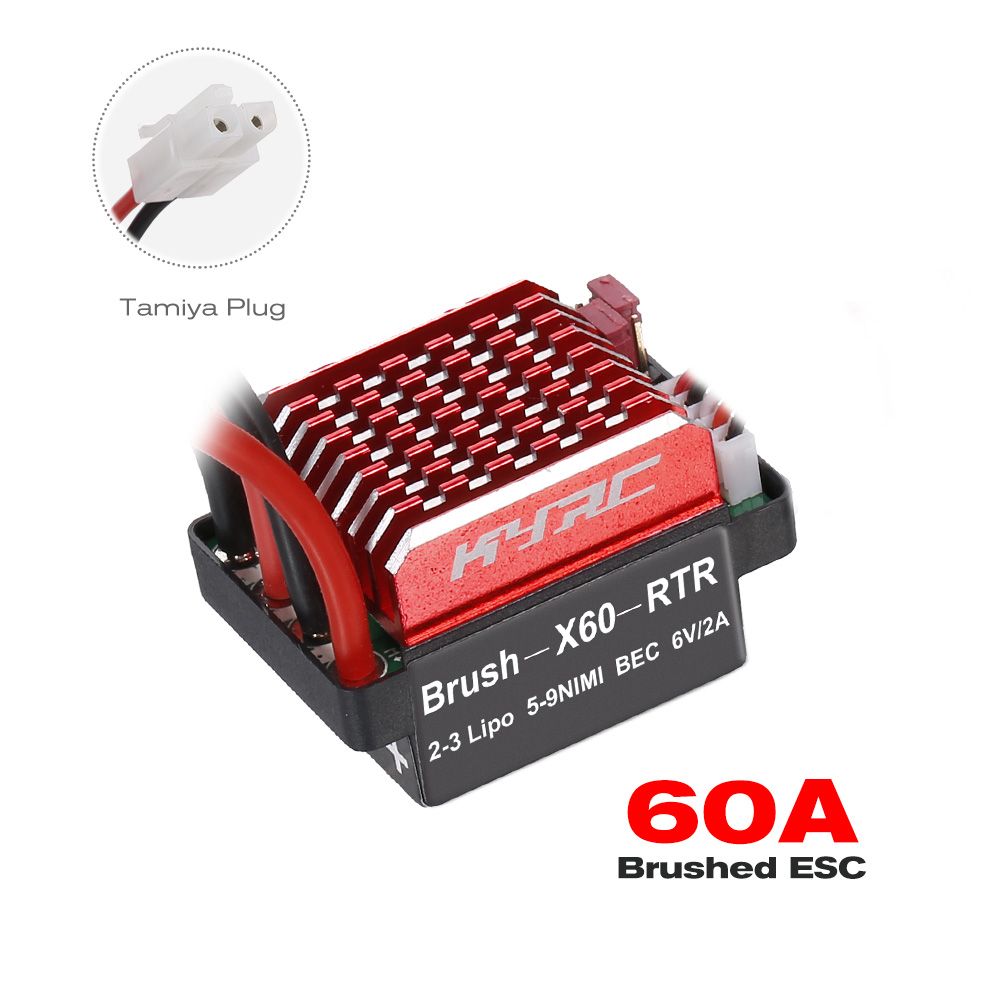60A ESC RC Car ESC Brushed Electric Speed Controller 6V/2A