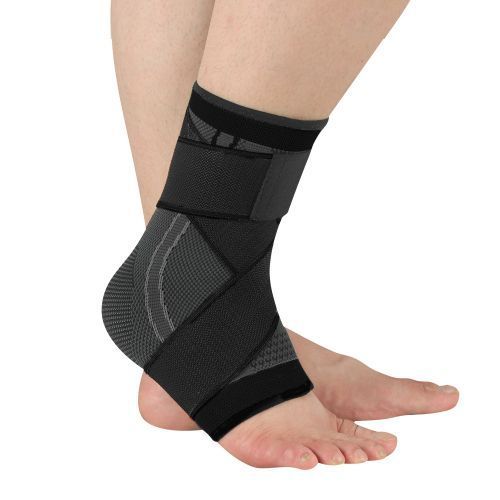 Black Ankle Protective Padding Sports Pressure Strap Fitness