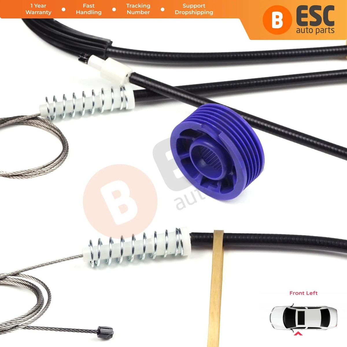 ESC Auto Parts EWR514 Electrical Power Window Regulator Repair Kit Front Left Door for Seat Toledo MK3  2005-2010 Fast Shipment