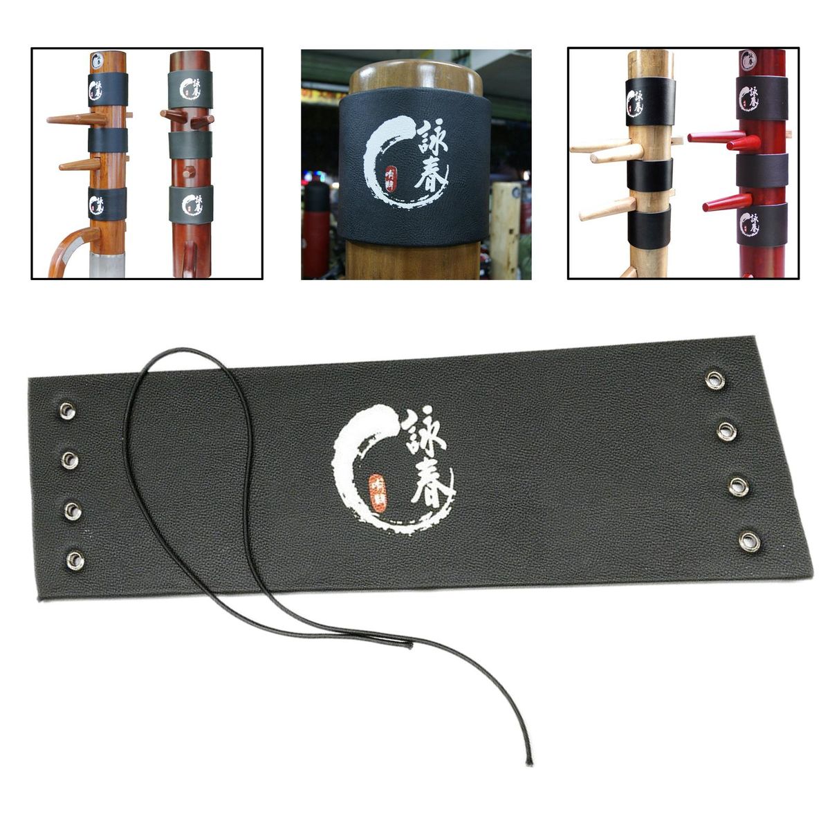 Wooden  Head Punch Pad Elastic Band Kung Fu Boxing