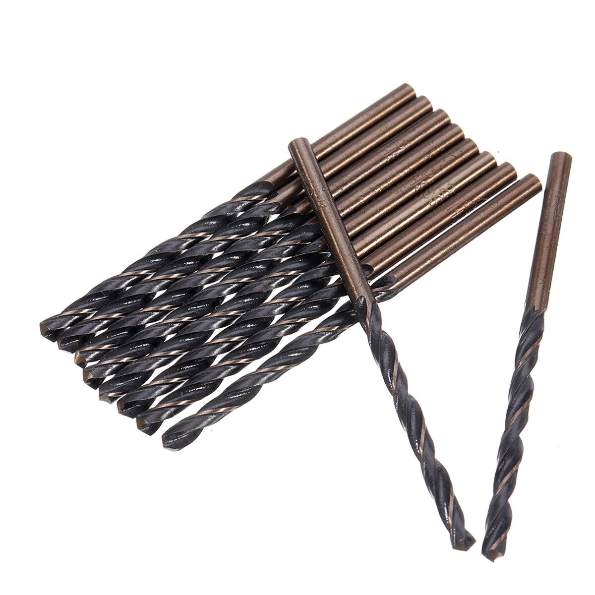 High Speed Steel Straight Shank Twist Drill Rolled 4341 Drill Angle Iron Stainless Steel Metal Plate Reaming Bit 10 PCS