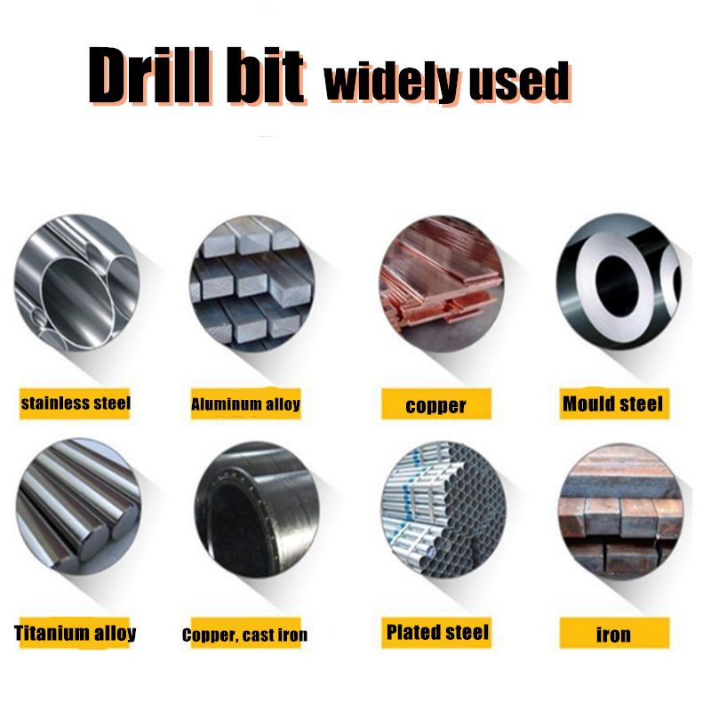 High Speed Steel Straight Shank Twist Drill Rolled 4341 Drill Angle Iron Stainless Steel Metal Plate Reaming Bit 10 PCS