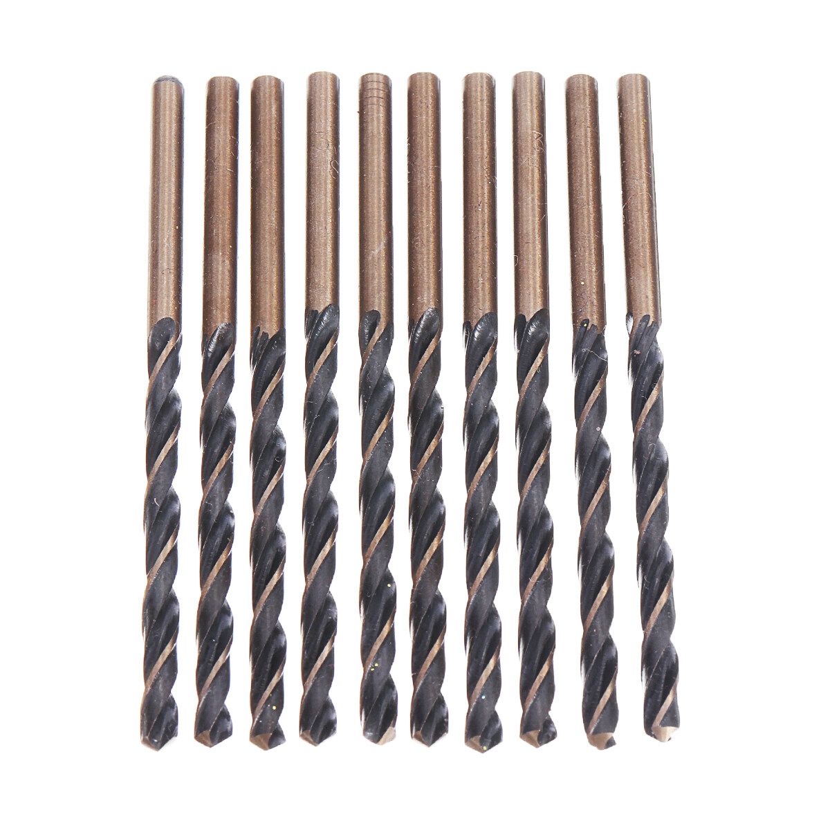 High Speed Steel Straight Shank Twist Drill Rolled 4341 Drill Angle Iron Stainless Steel Metal Plate Reaming Bit 10 PCS