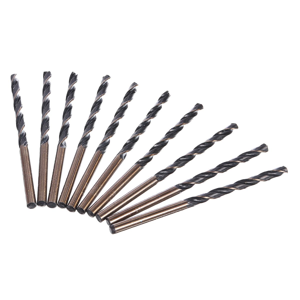 High Speed Steel Straight Shank Twist Drill Rolled 4341 Drill Angle Iron Stainless Steel Metal Plate Reaming Bit 10 PCS