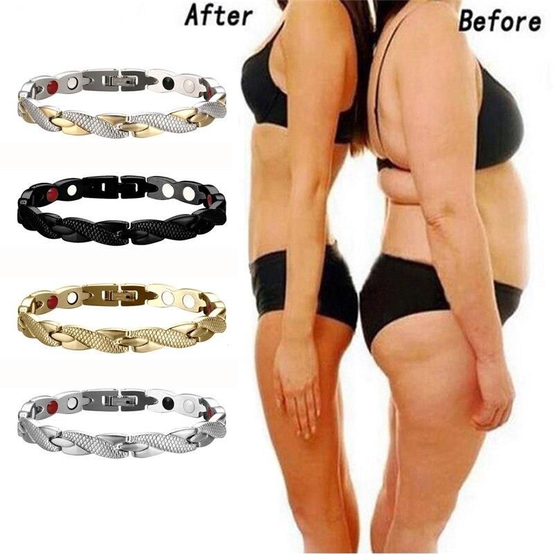 Trendy Magnetic Stainless Bracelet for Women Twisted Healthy Therapy Magnets Magnetite Bracelets Slimming Bracelets Jewelry