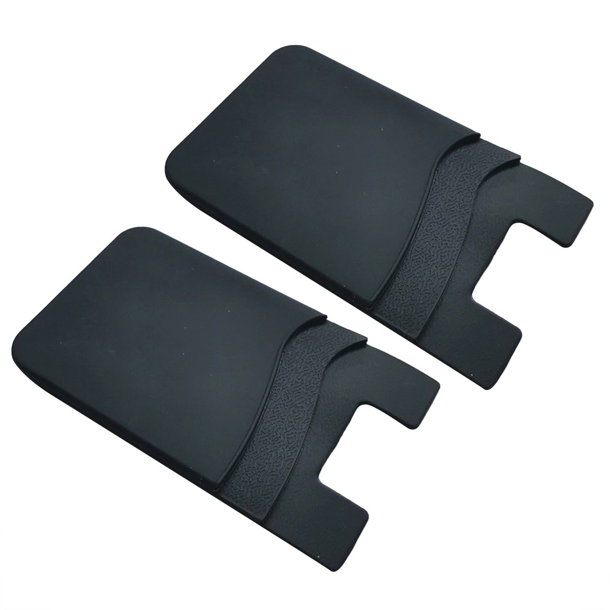 2Pcs Card Holders Double-layer Space-saving Silicone-Black