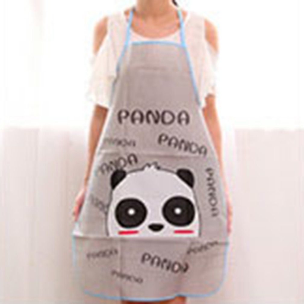 Cute Princess Apron Waterproof PVC Half-length Kitchen Cooking Oil-proof Sleeveless