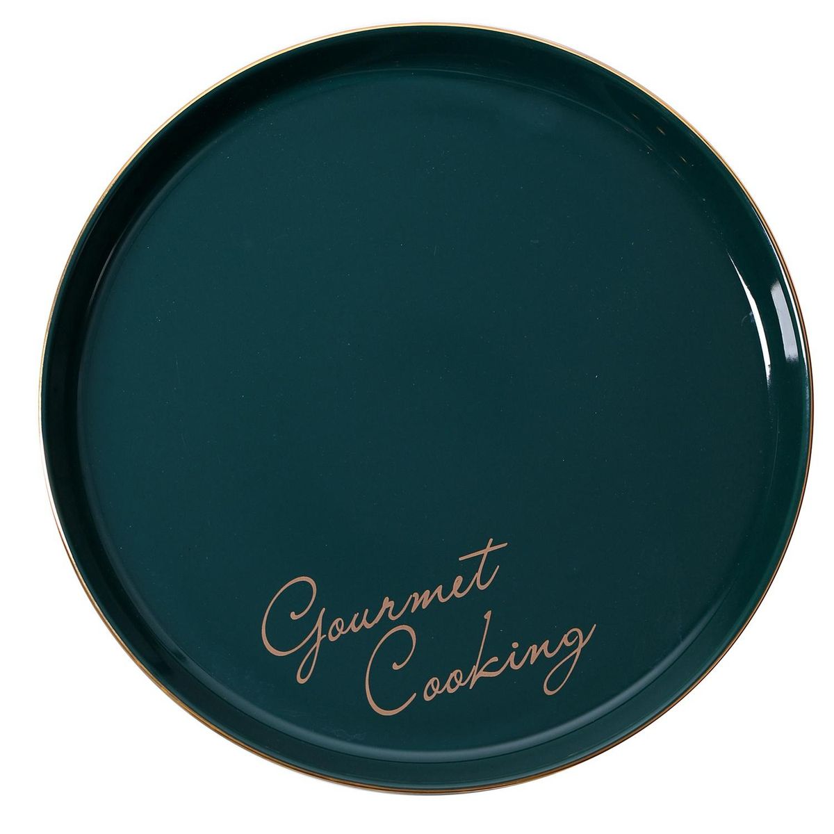 Green Ceramic Gold Inlay Plate Steak Food Plate Nordic Style Tableware Bowl Ins Dinner Dish High End Porcelain Dinnerware Set Large Round Plate With Letter