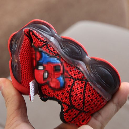 Big Boys Casual Shoes Mesh Spiderman Children's Shoes-Red
