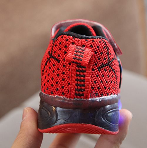Big Boys Casual Shoes Mesh Spiderman Children's Shoes-Red