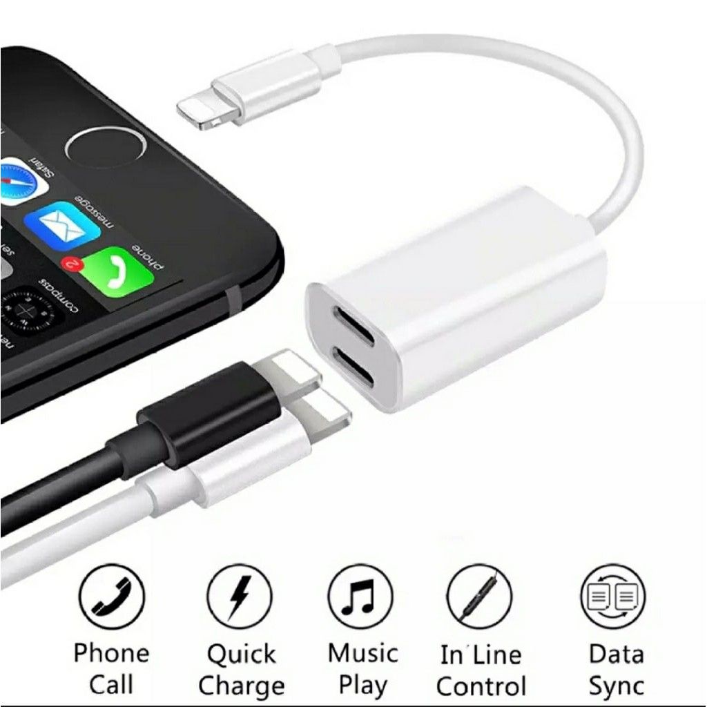2 In 1 Dual Lightning Adapter & Splitter