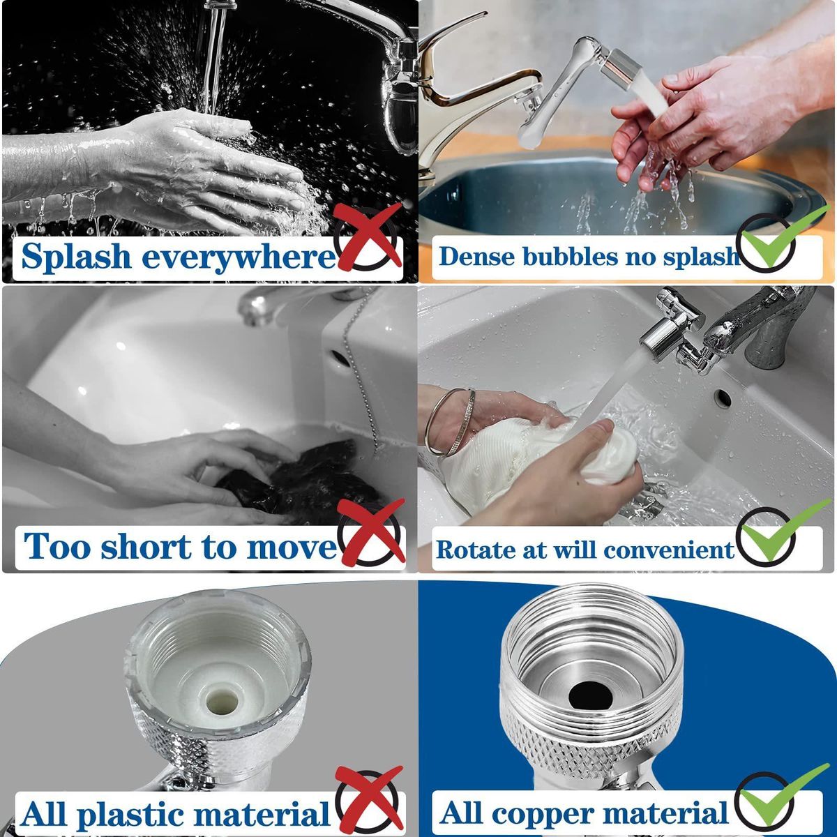 1080 Degree Rotation Mechanical Arm Universal Faucet