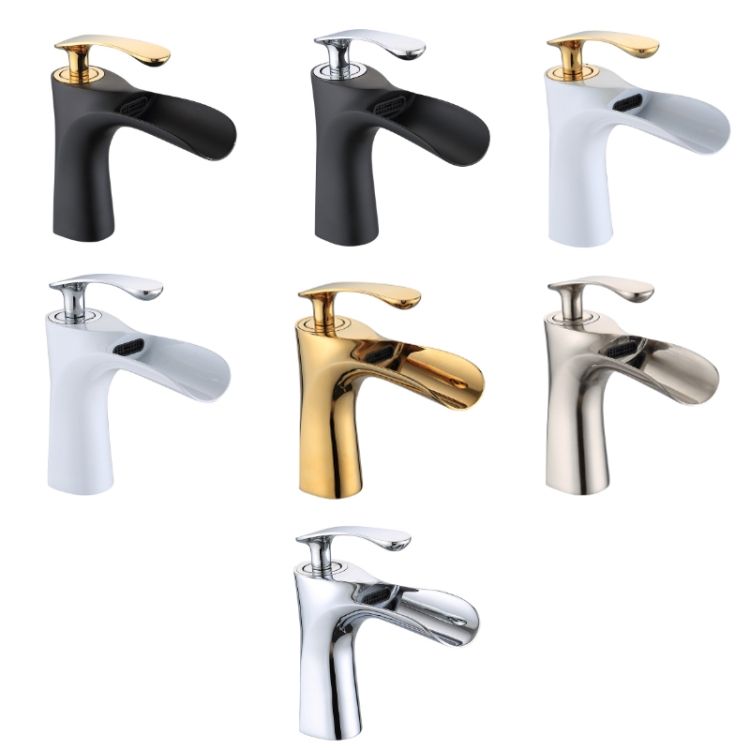 Washbasin Diamond Hot And Cold Water Faucet Copper Diamond Faucet(Black Gold)