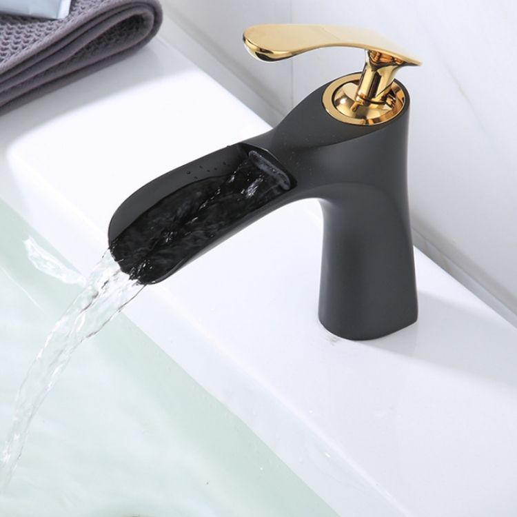 Washbasin Diamond Hot And Cold Water Faucet Copper Diamond Faucet(Black Gold)