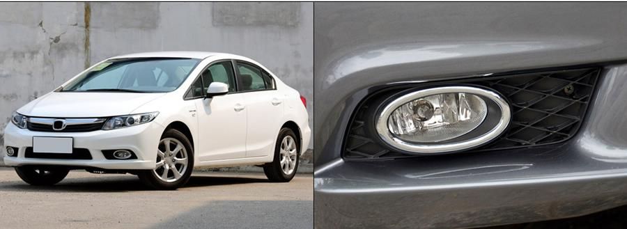 For Honda Civic 2012 2013 Car Accessories Front Bumper Lamp Fog Lamps Anti-fog Lights Foglight Without Bulb 1pcs