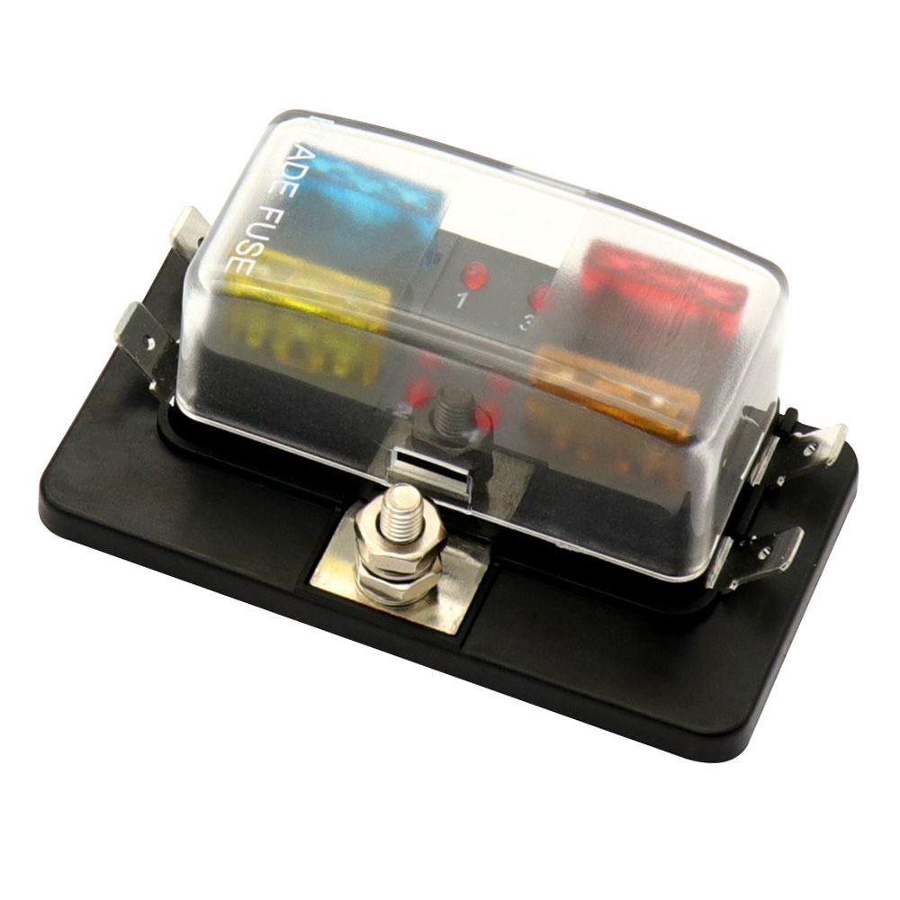 4 Way Blade Fuse Box With LED Indicator Fuse Block For Car