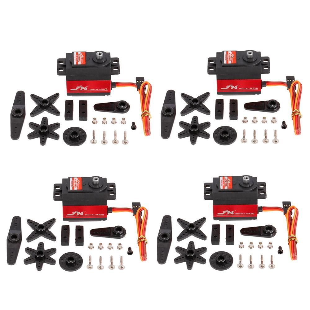 4pcs JX PDI-6221MG Metal Gear Digital Servo 20kg Torque Aluminums Case for 1:10 1:8 RC car BUGGY TRUCK