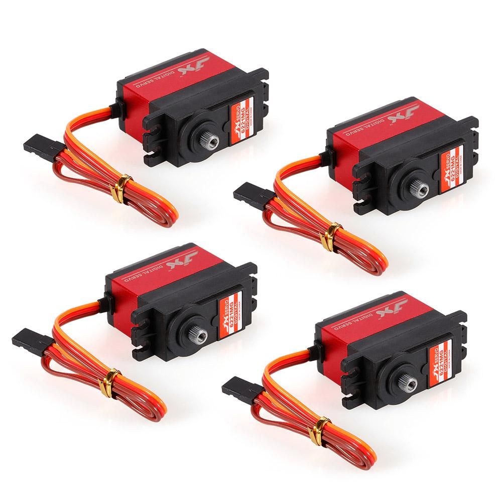 4pcs JX PDI-6221MG Metal Gear Digital Servo 20kg Torque Aluminums Case for 1:10 1:8 RC car BUGGY TRUCK