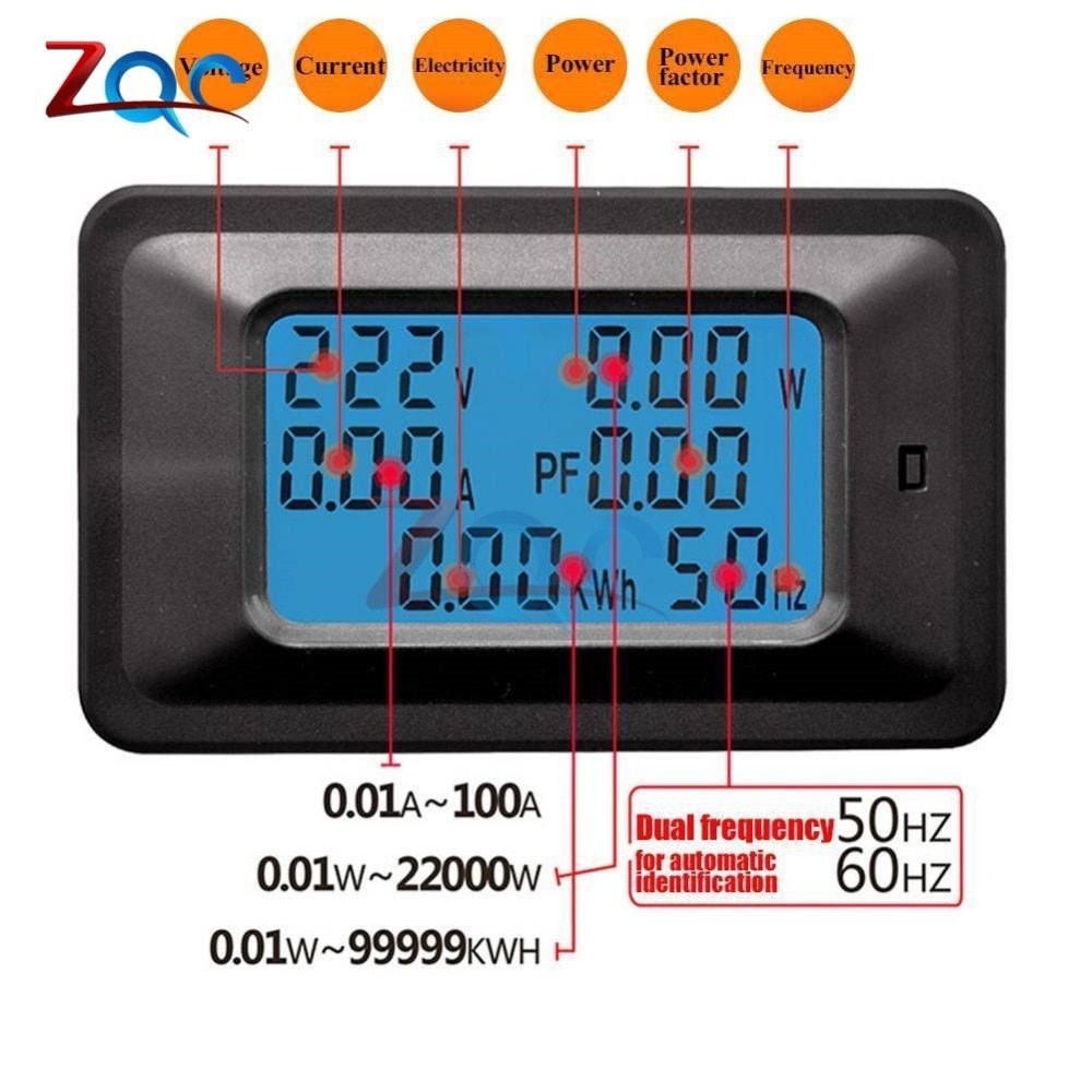 AC 5KW 85~250V Digital Voltage Meters Indicator Power