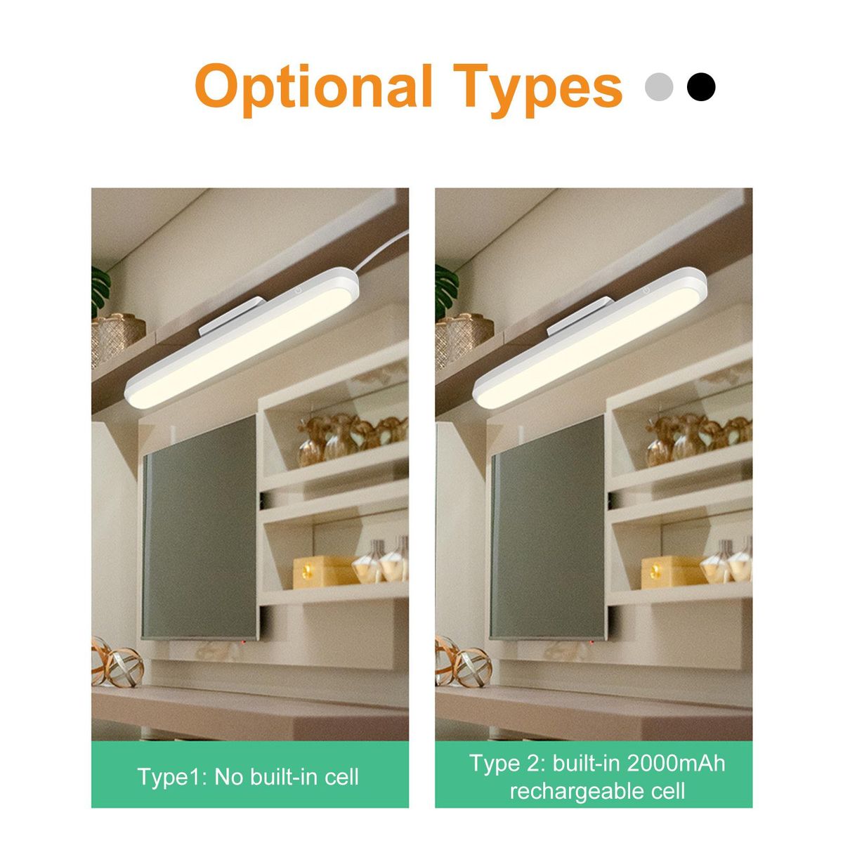 42 LEDs Cabinet Lamp Night Beside Light with Controller Sensitive Touching Control/ 3 Colors Changing/ Dimable Brightness Adjustable/ 10Mins&30Mins Timing Timer/ Adsorption Base for Bedroom/ Living Room/ Study Room/ Kids Room