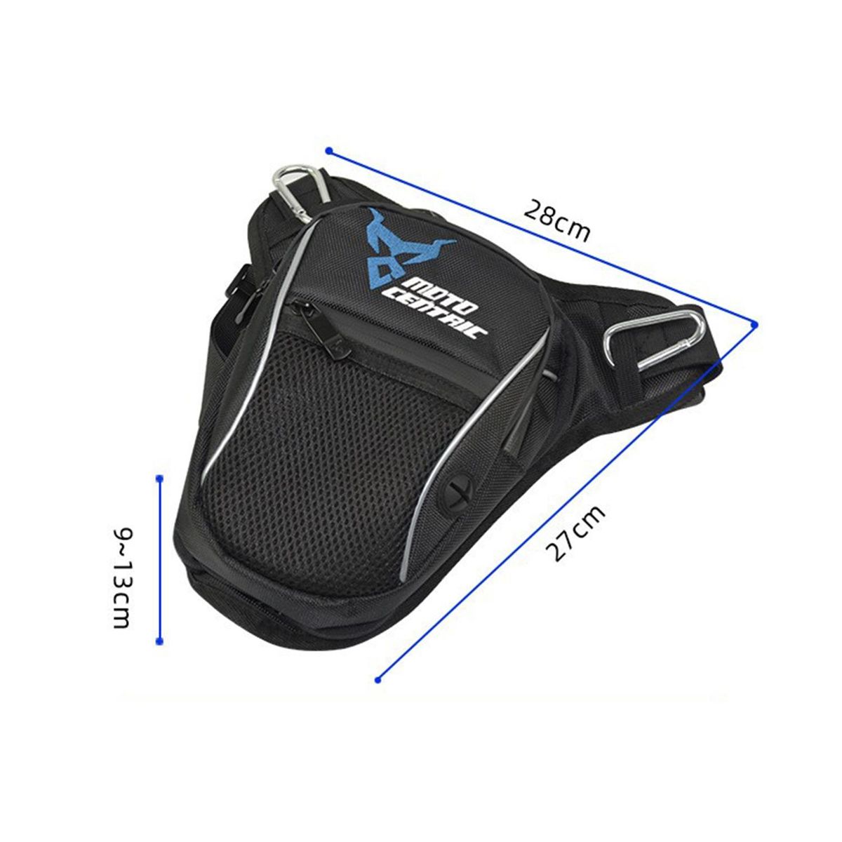 MOTOCENTRIC Leg Bag, Waterproof Motorcycle Leg Bag for Men Women Waist Pack with Reflective Strips for Hiking Riding Cycling