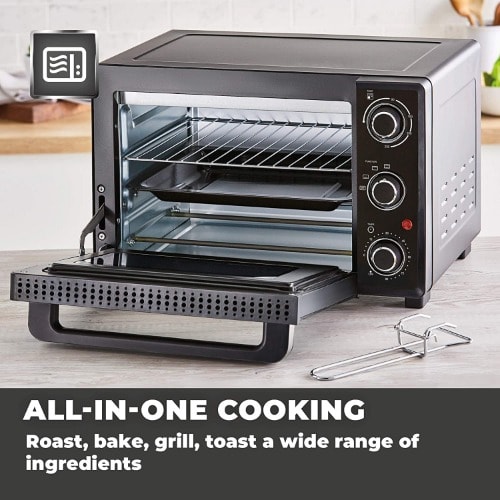 23l Mini Oven With Adjustable Temperature Control, Baking Tray And Wire Rack- 800W