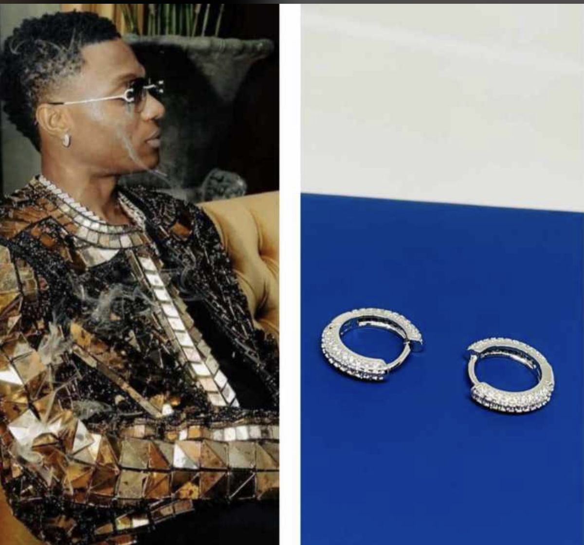 Iced Out Zirconia Earring (unisex)