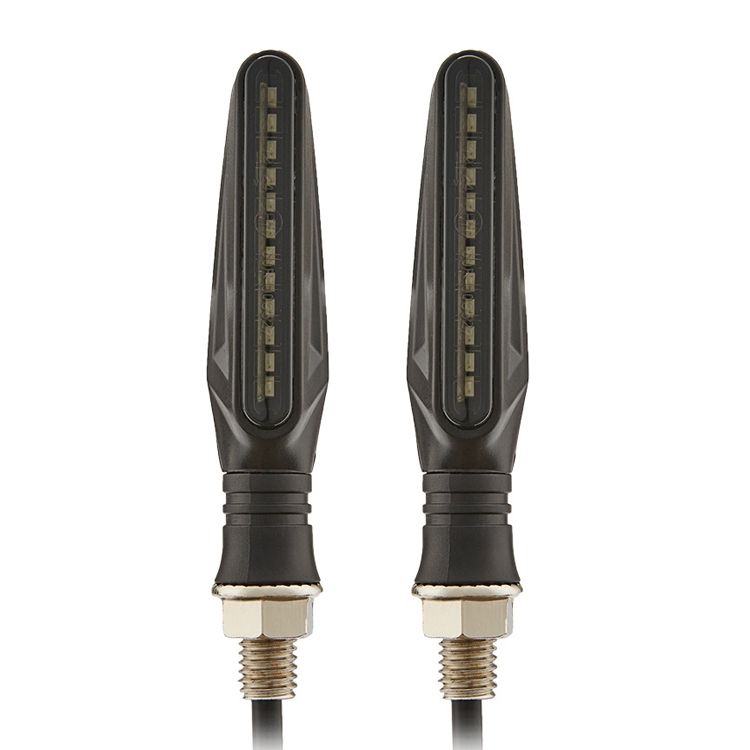 1 Pair Motorcycle Flow Steering Lamp MK-109(Black )