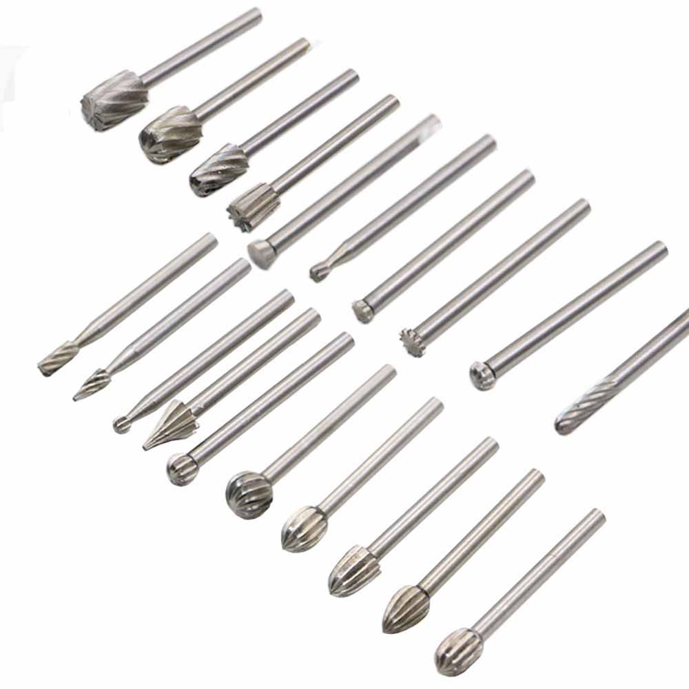ZJCOSTOL 20PS Wood Carving Engraving Drill Bit Set White