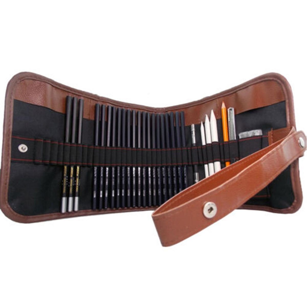 30PCS Pencil Set Drawing Sketching Charcoal Pencil Art Professional Art Supplies with Storage Pouch Bag Portrait Drawing Tool Great Gift for Adults Students Beginners And Artists