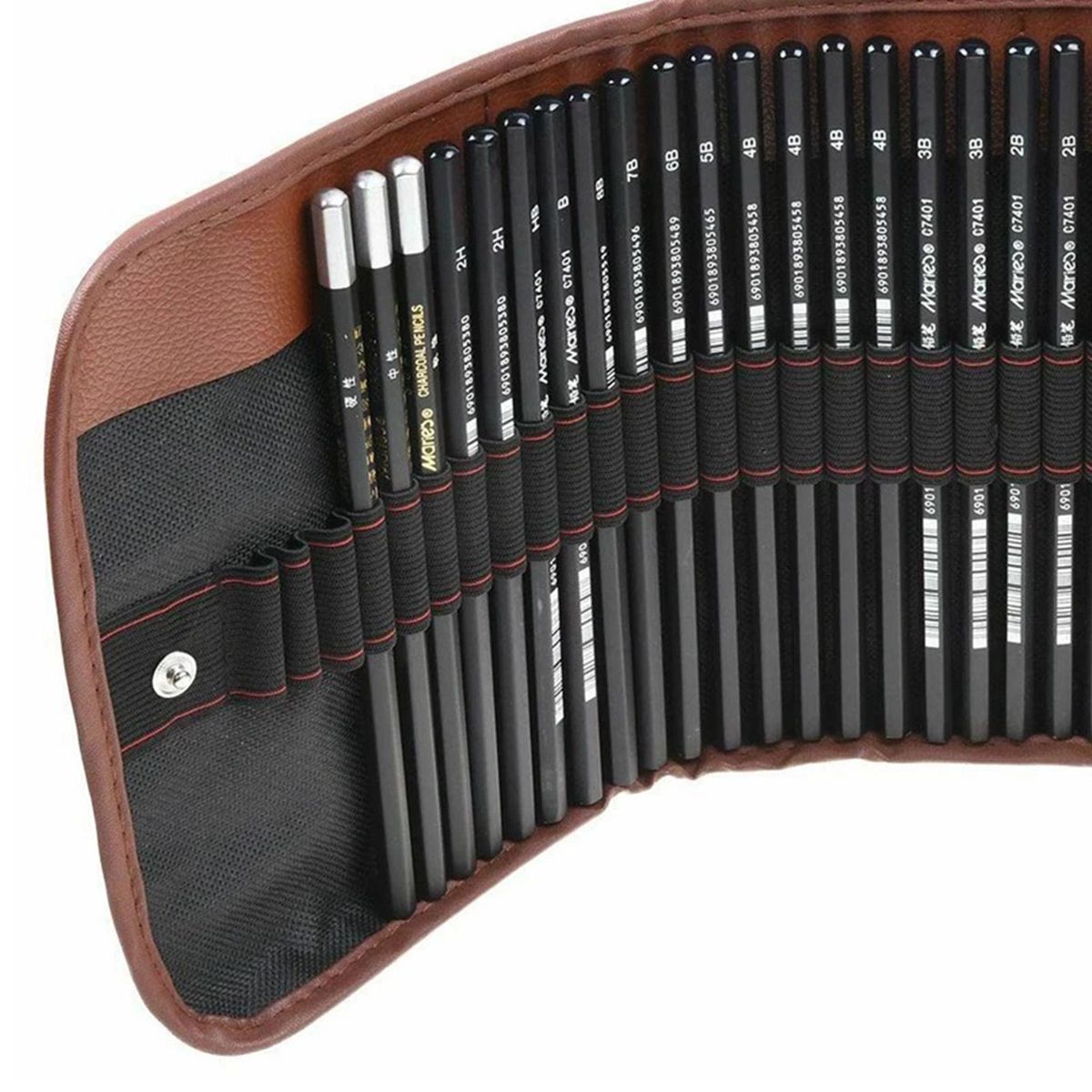 30PCS Pencil Set Drawing Sketching Charcoal Pencil Art Professional Art Supplies with Storage Pouch Bag Portrait Drawing Tool Great Gift for Adults Students Beginners And Artists