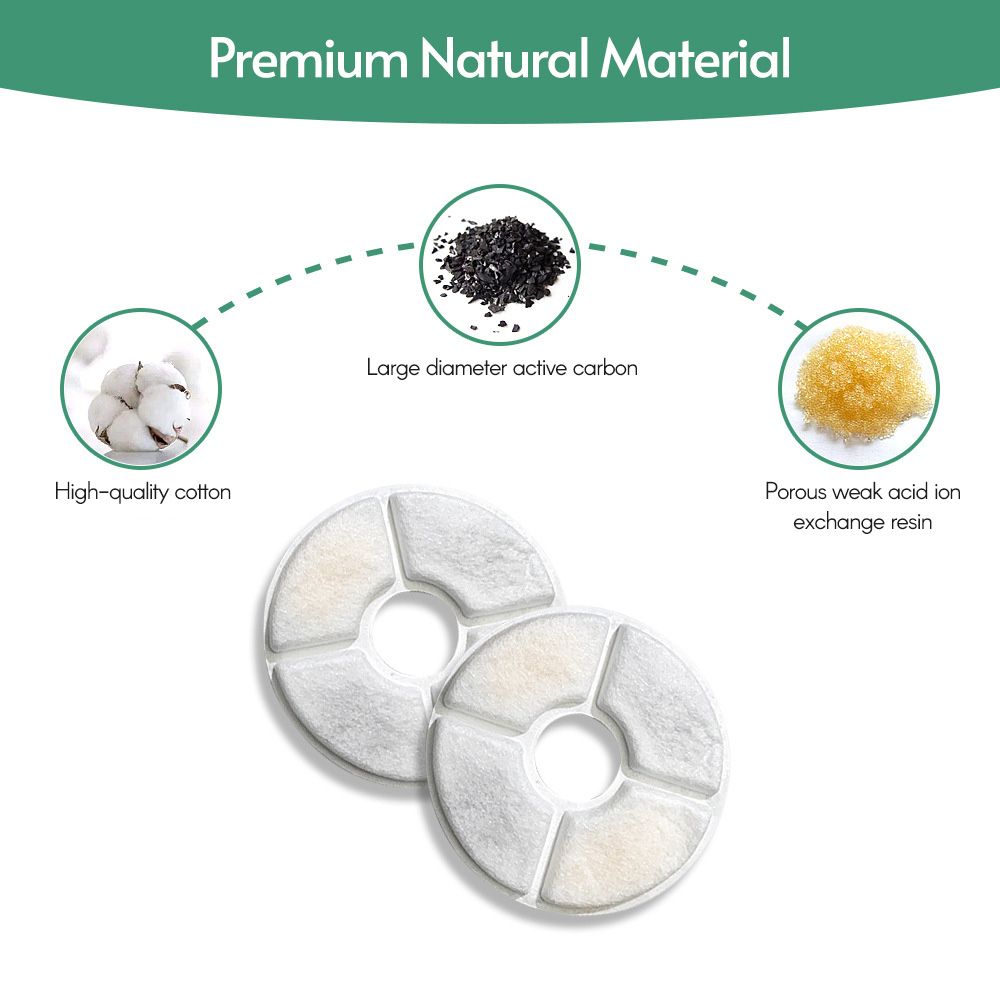 4PCS Cat Water Fountain Filter Active Carbon Resin Filter